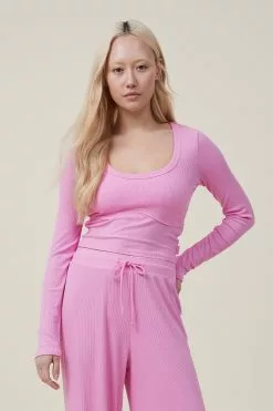 Body Sleep Recovery Cropped Long Sleeve Top