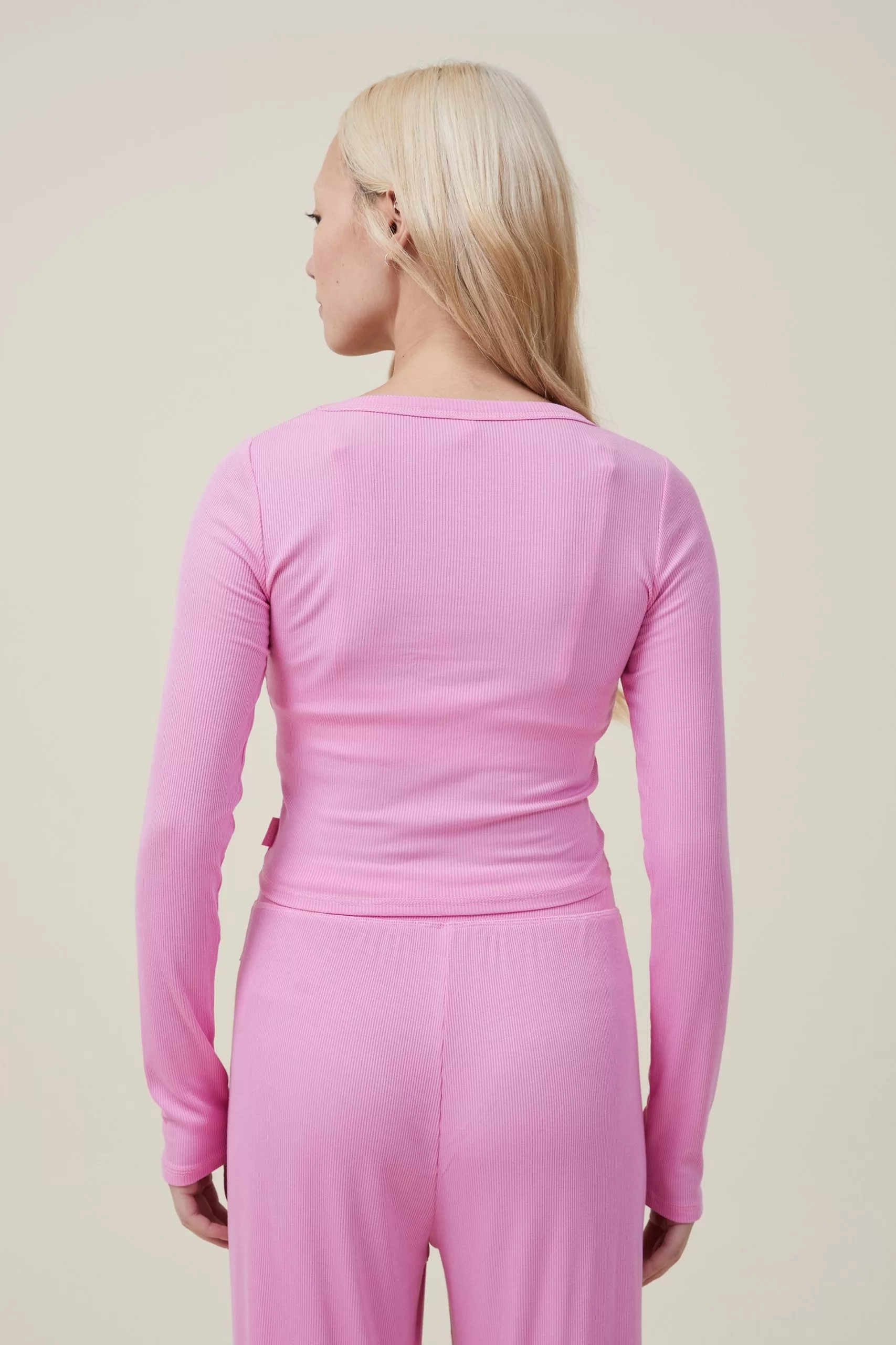 Body Sleep Recovery Cropped Long Sleeve Top - Image 3