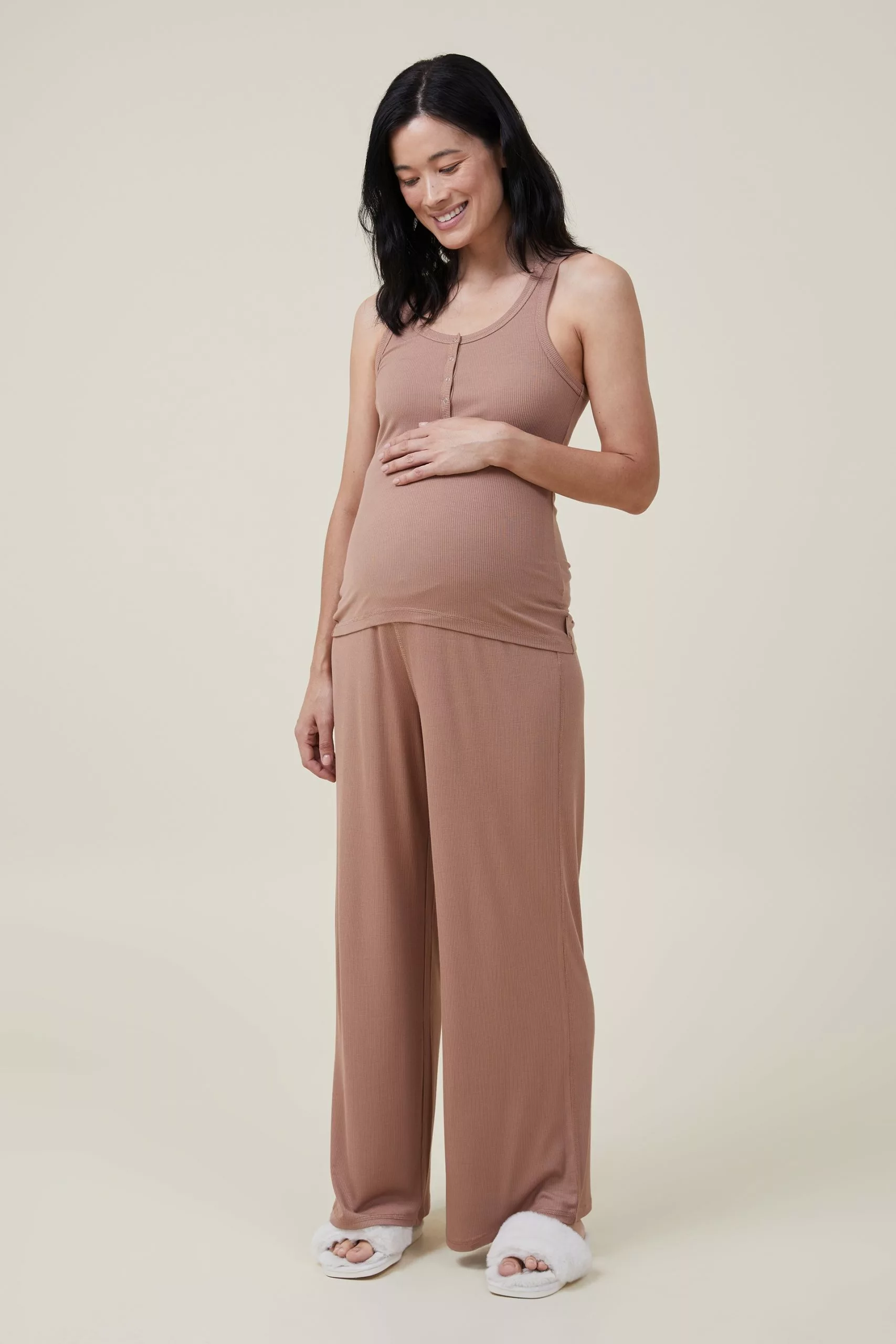 Body Sleep Recovery Maternity Henley Tank - Image 2