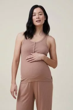 Body Sleep Recovery Maternity Henley Tank