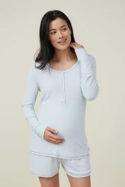 Body Sleep Recovery Maternity Henley Long Sleeve