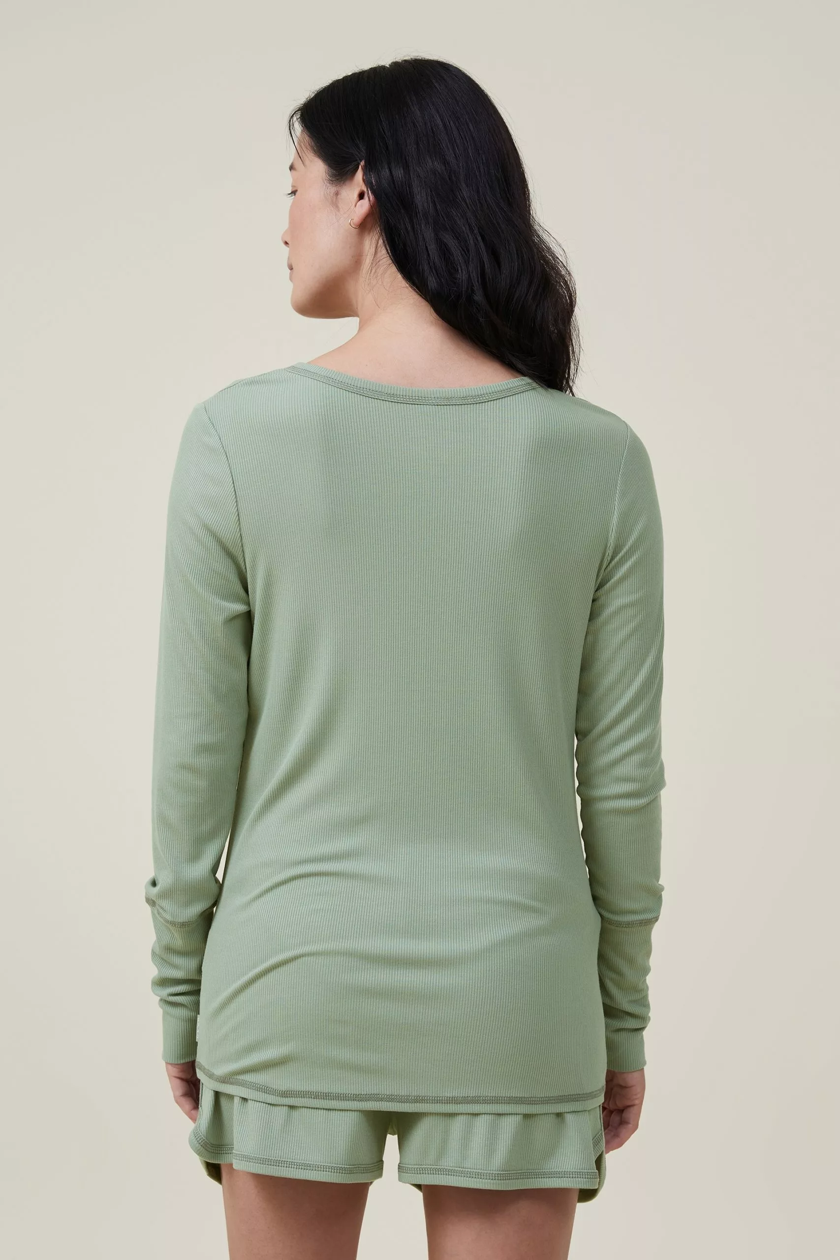 Body Sleep Recovery Maternity Henley Long Sleeve - Image 3