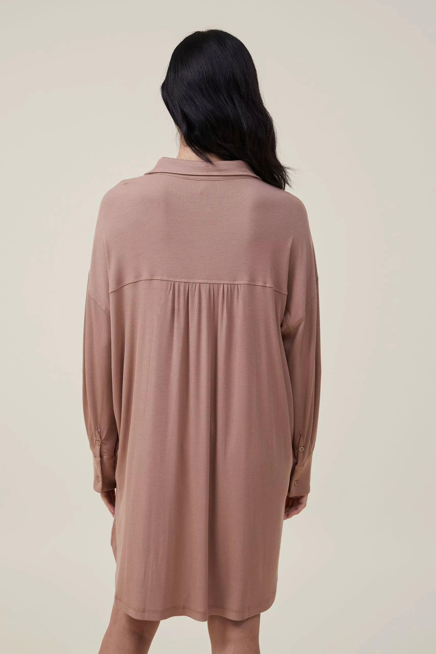 Body Sleep Recovery Maternity Long Sleeve Night Shirt - Image 3