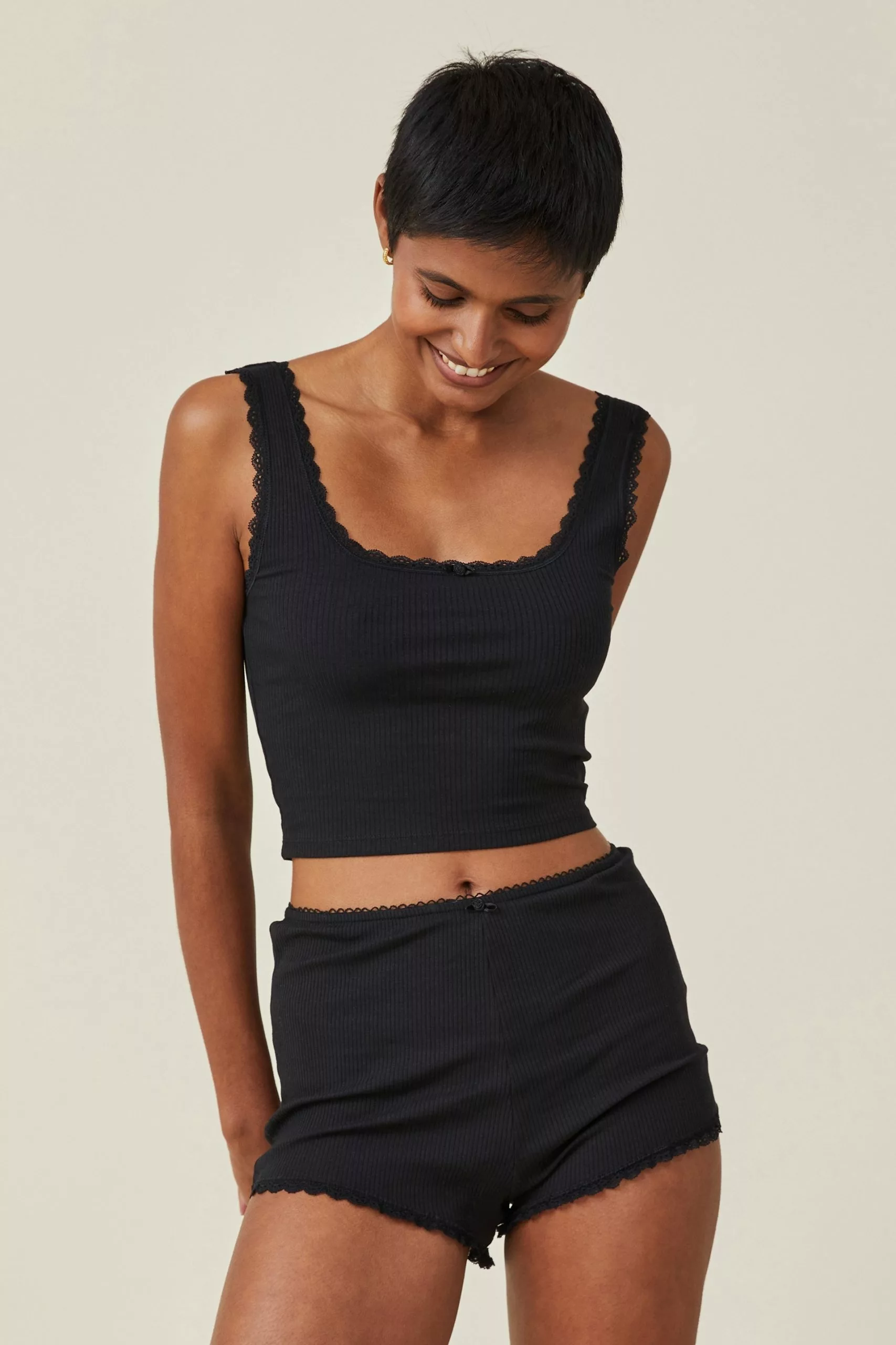 Body Rib Lace Short - Image 4