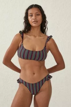 Body High Side Brazilian Seam Bikini Bottom Frill