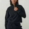 Body Plush Rib Half Zip Jumper