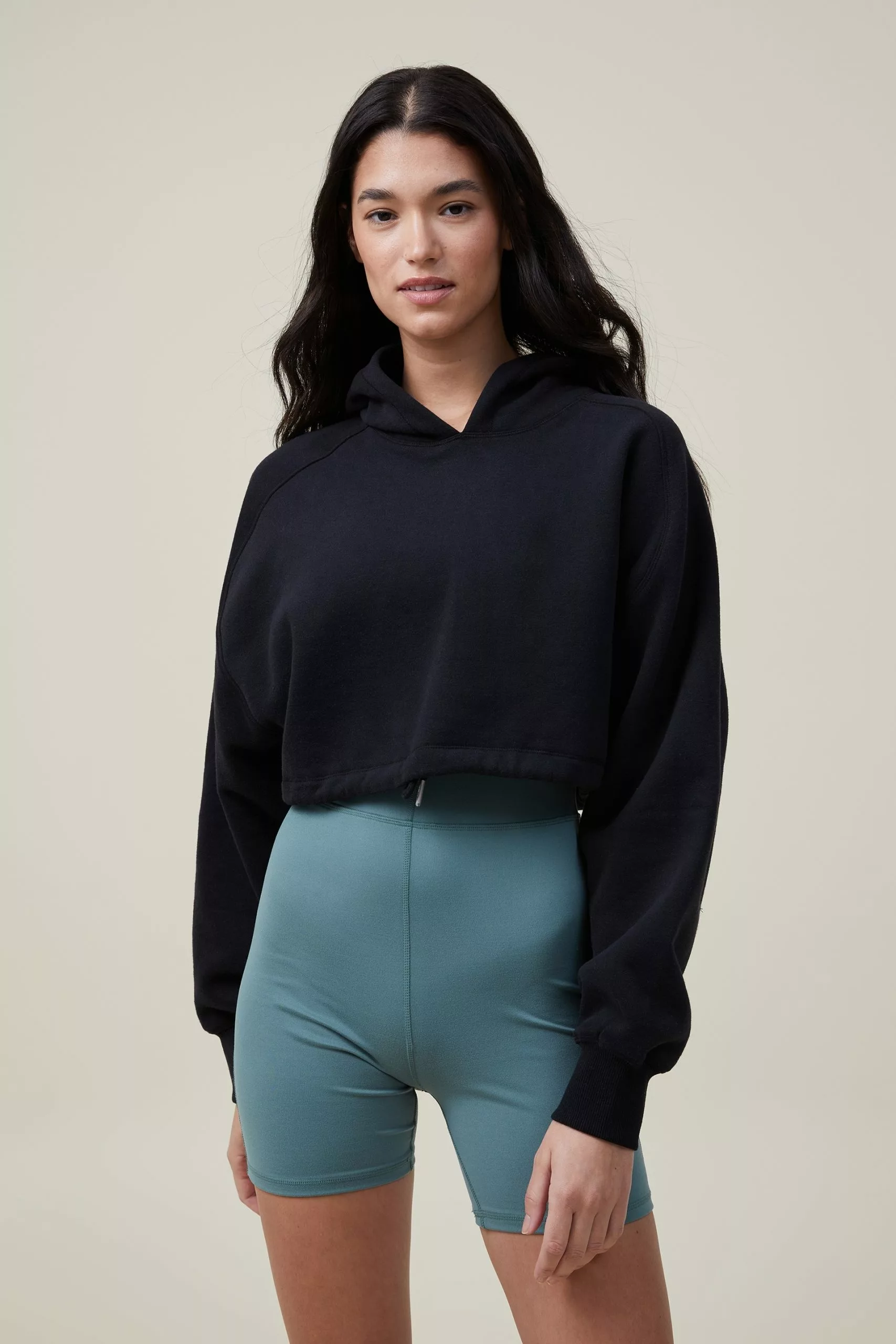 Body Plush Cropped Hoodie