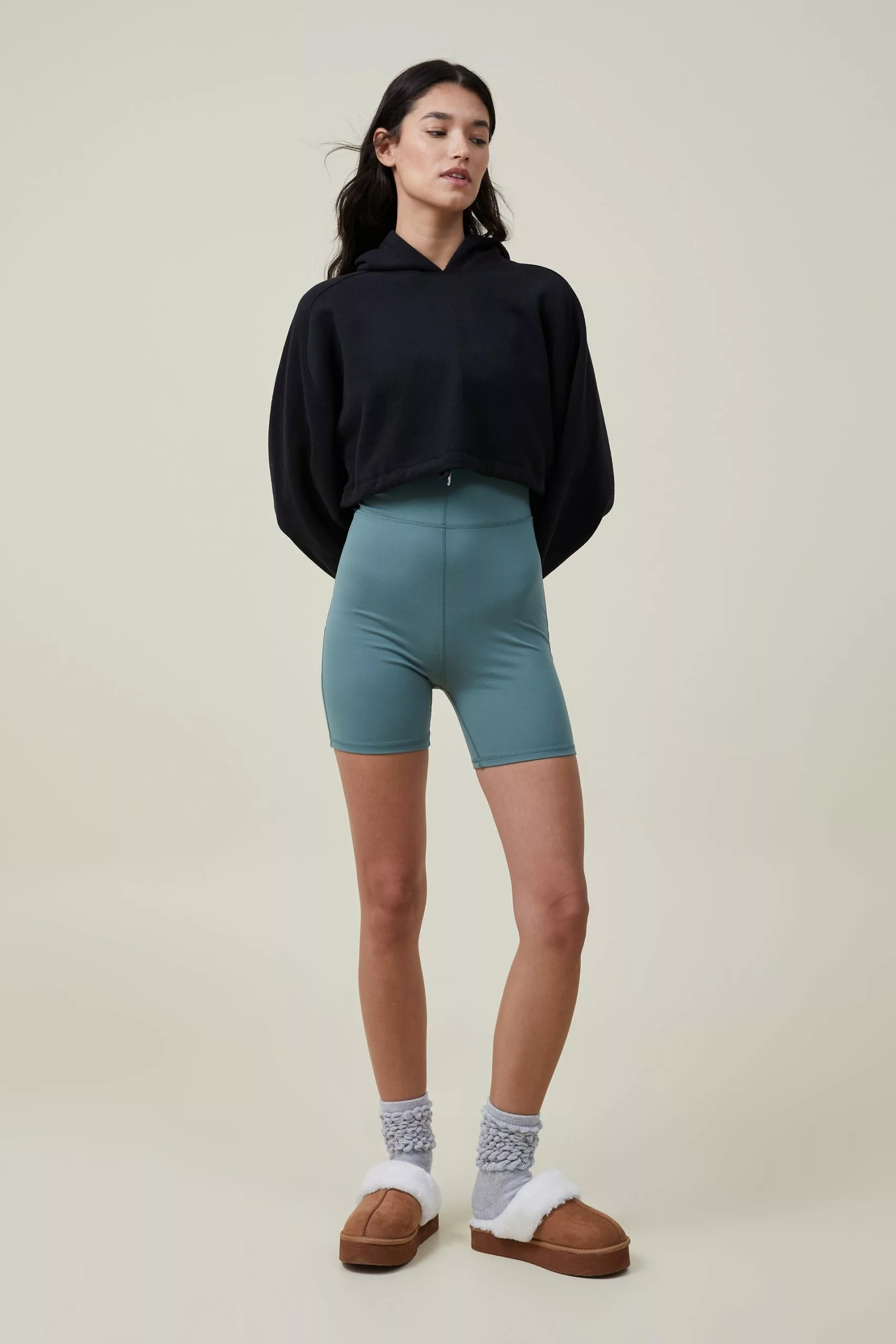 Body Plush Cropped Hoodie - Image 4