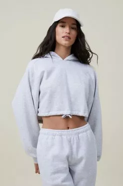 Body Plush Cropped Hoodie