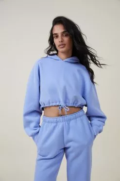 Body Plush Cropped Hoodie