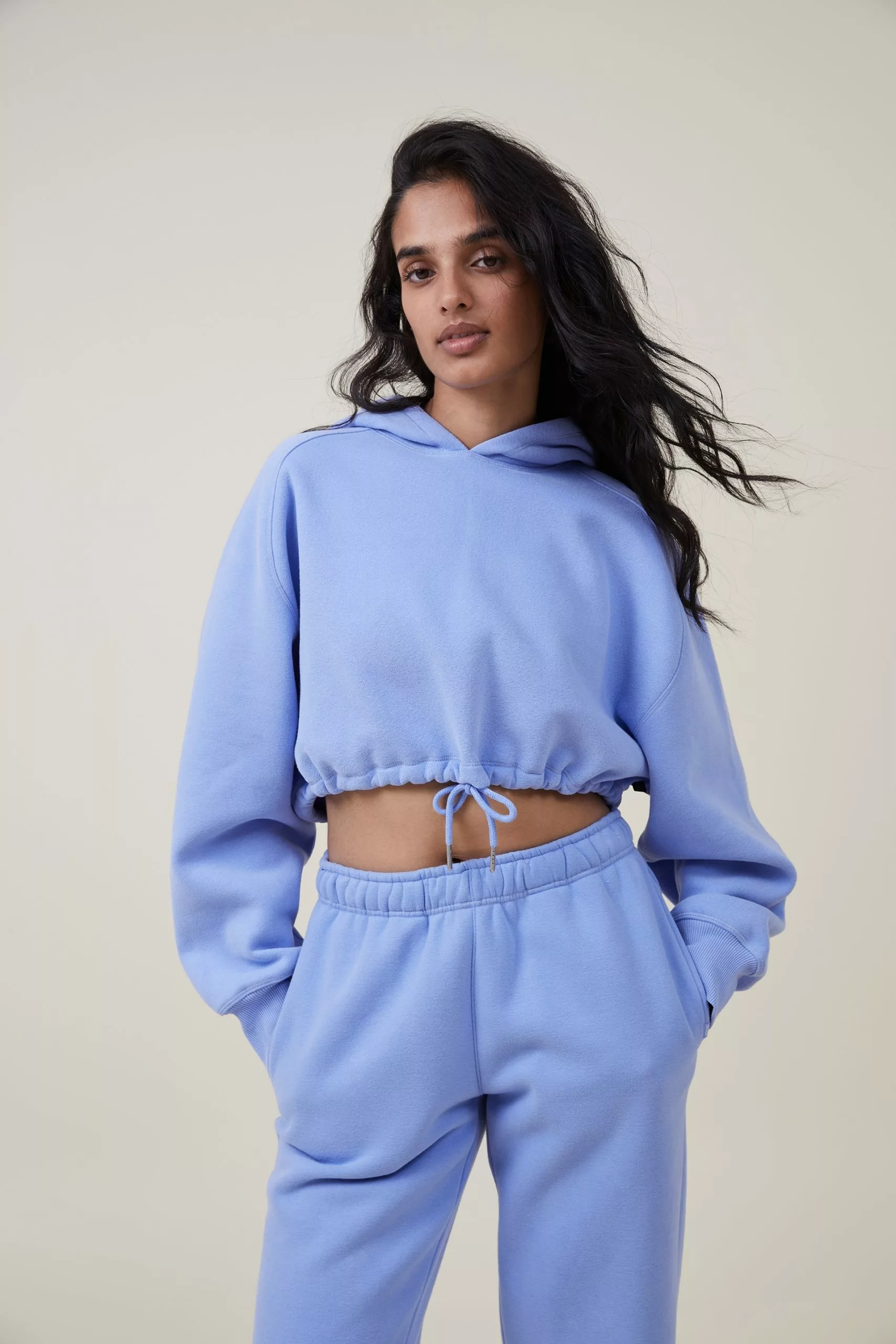 Body Plush Cropped Hoodie