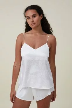 Body Jacquard Satin Cami Sleep Set