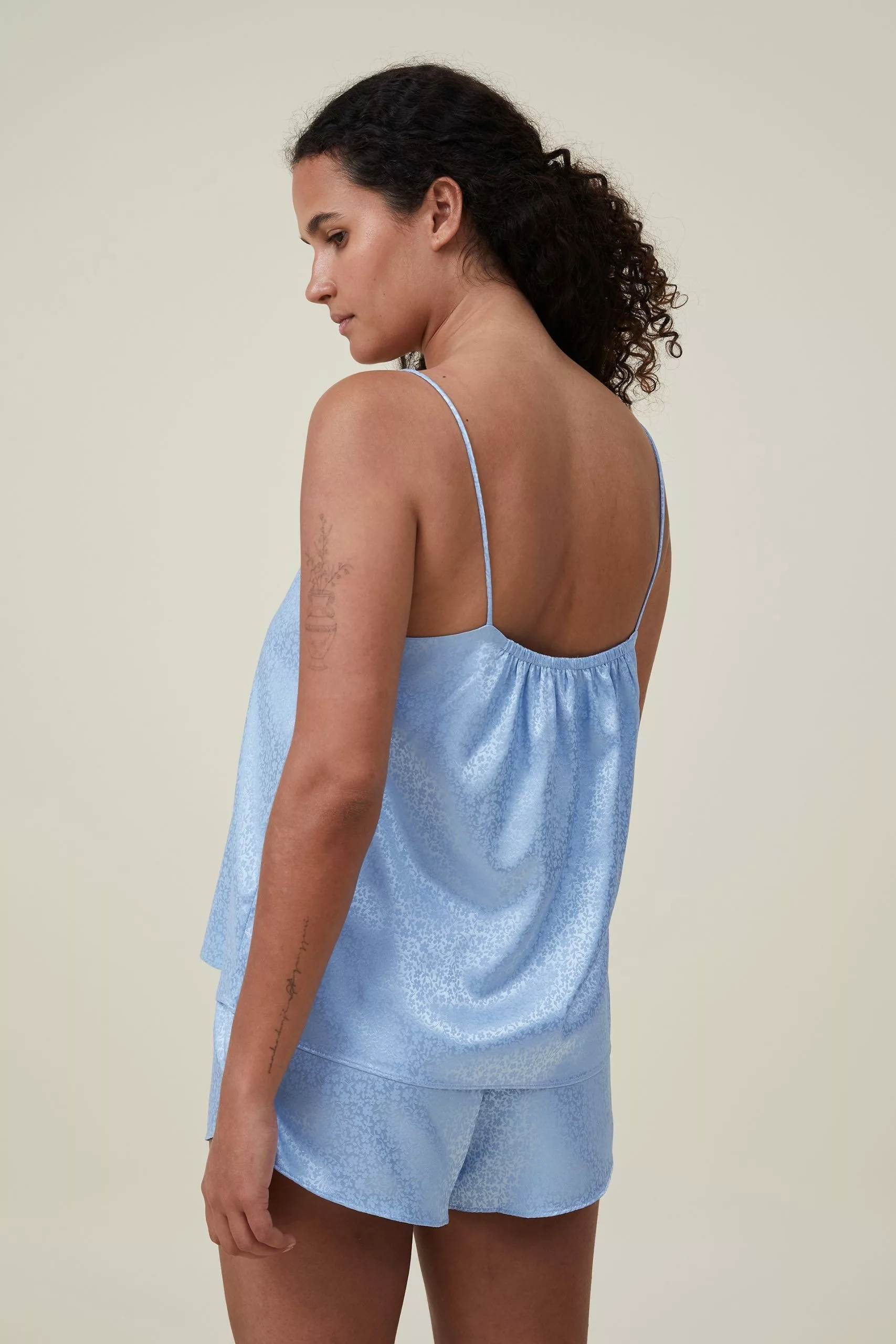 Body Jacquard Satin Cami Sleep Set - Image 3