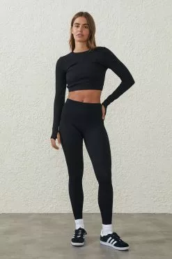 Body Seamless Rib Full Length Tight