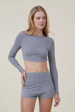 Body Branded Cropped Long Sleeve