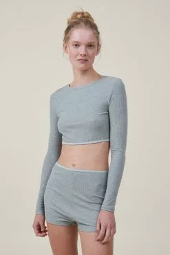 Body Branded Cropped Long Sleeve