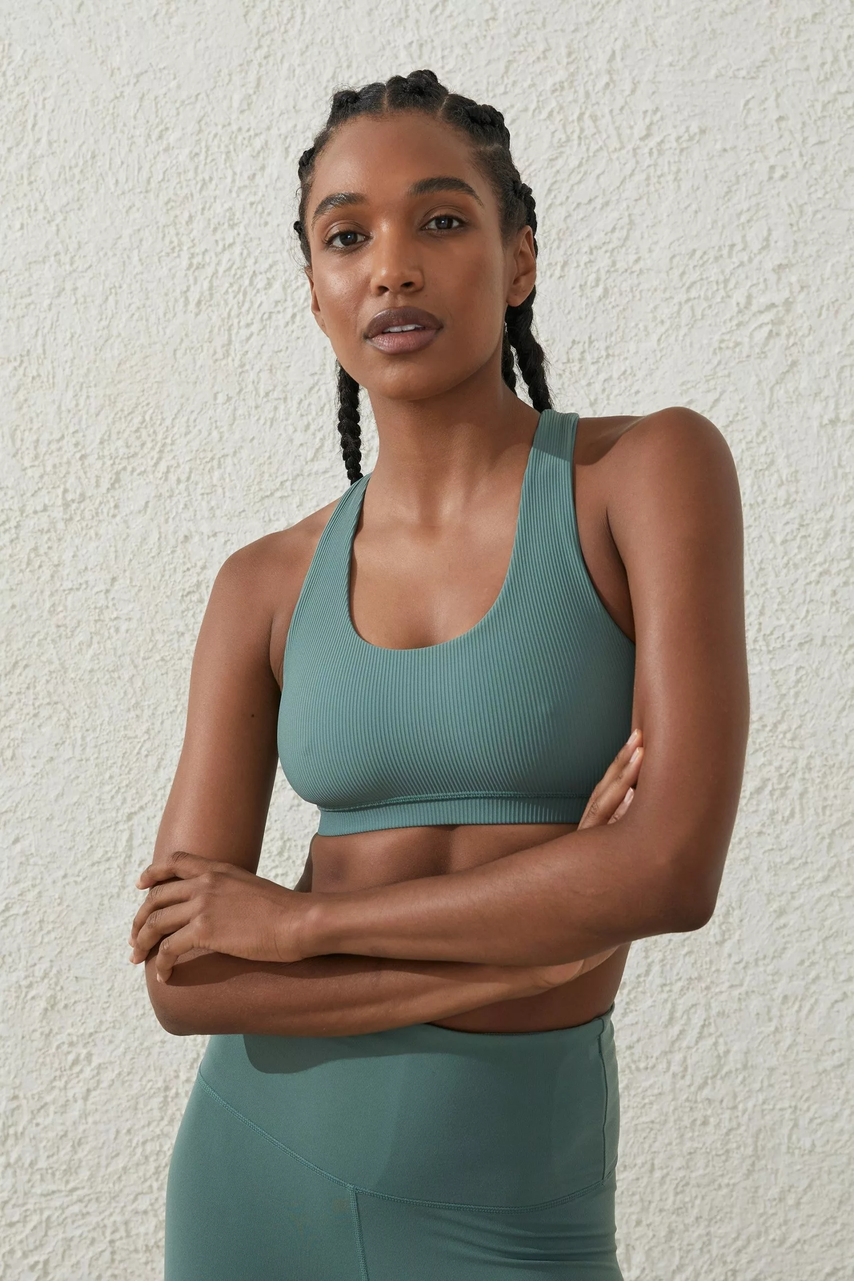 Body Rib Strappy Sports Crop