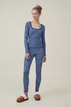 Body Rib Lace Legging