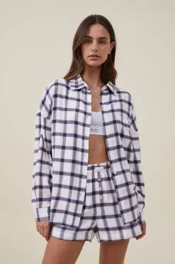 Body Flannel Boyfriend Long Sleeve Shirt