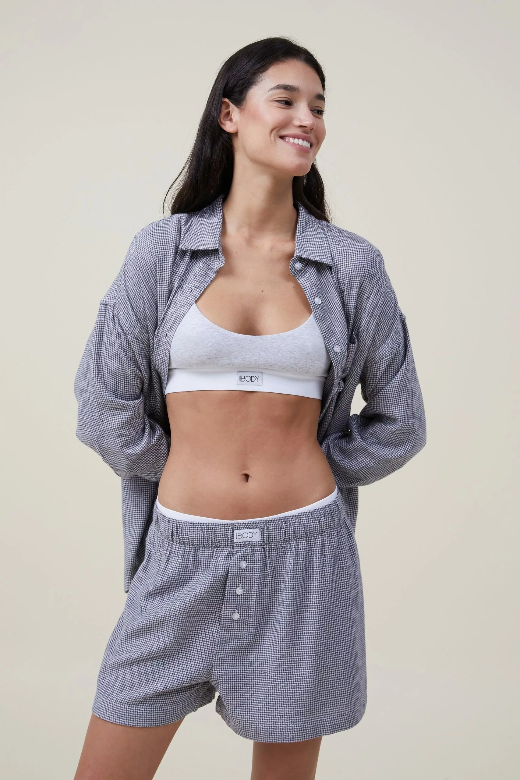 Body Flannel Boyfriend Boxer Short - Image 4