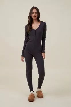 Body Sleep Lounge Henley Onsie