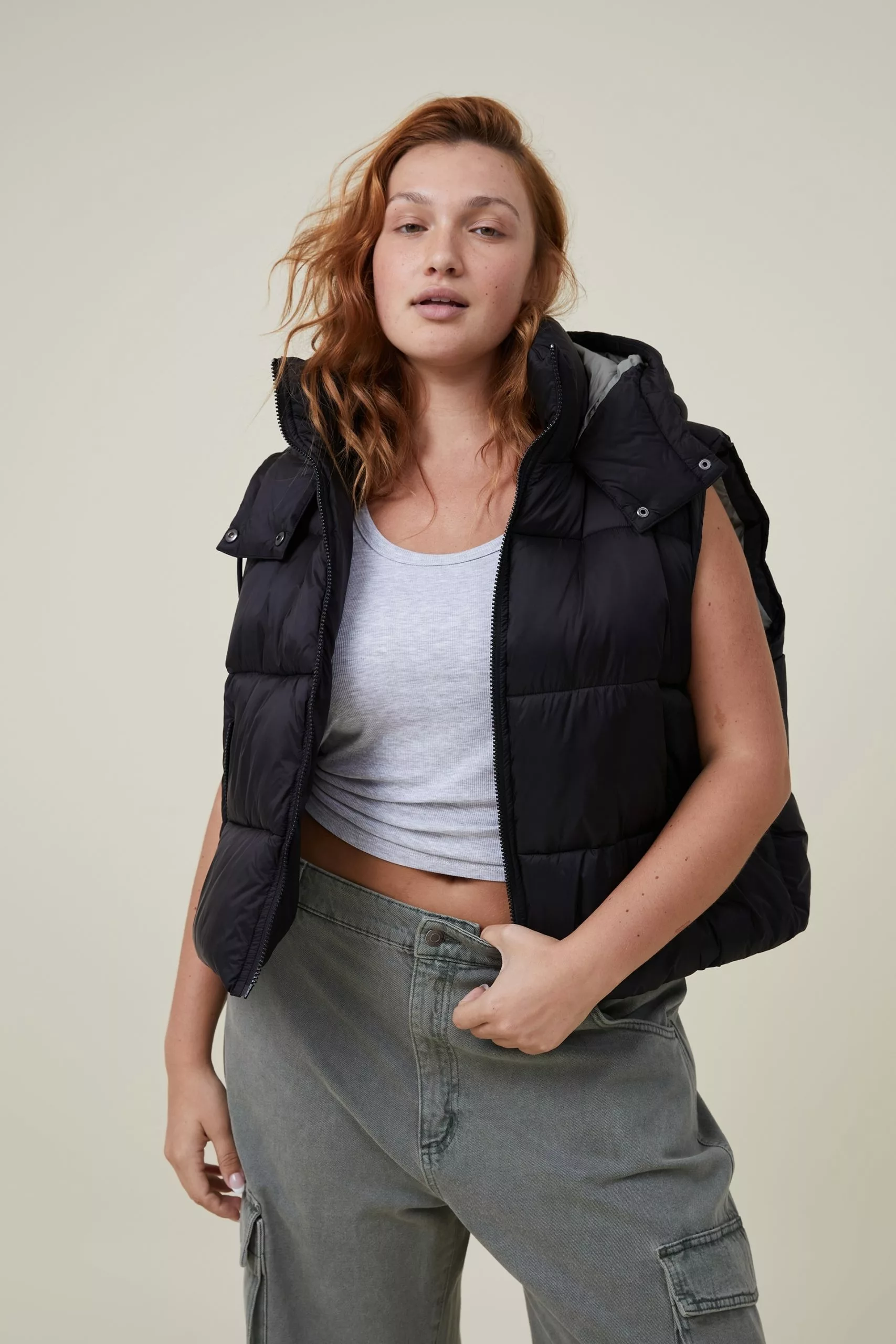 Body The Recycled Mother Hooded Puffer Vest