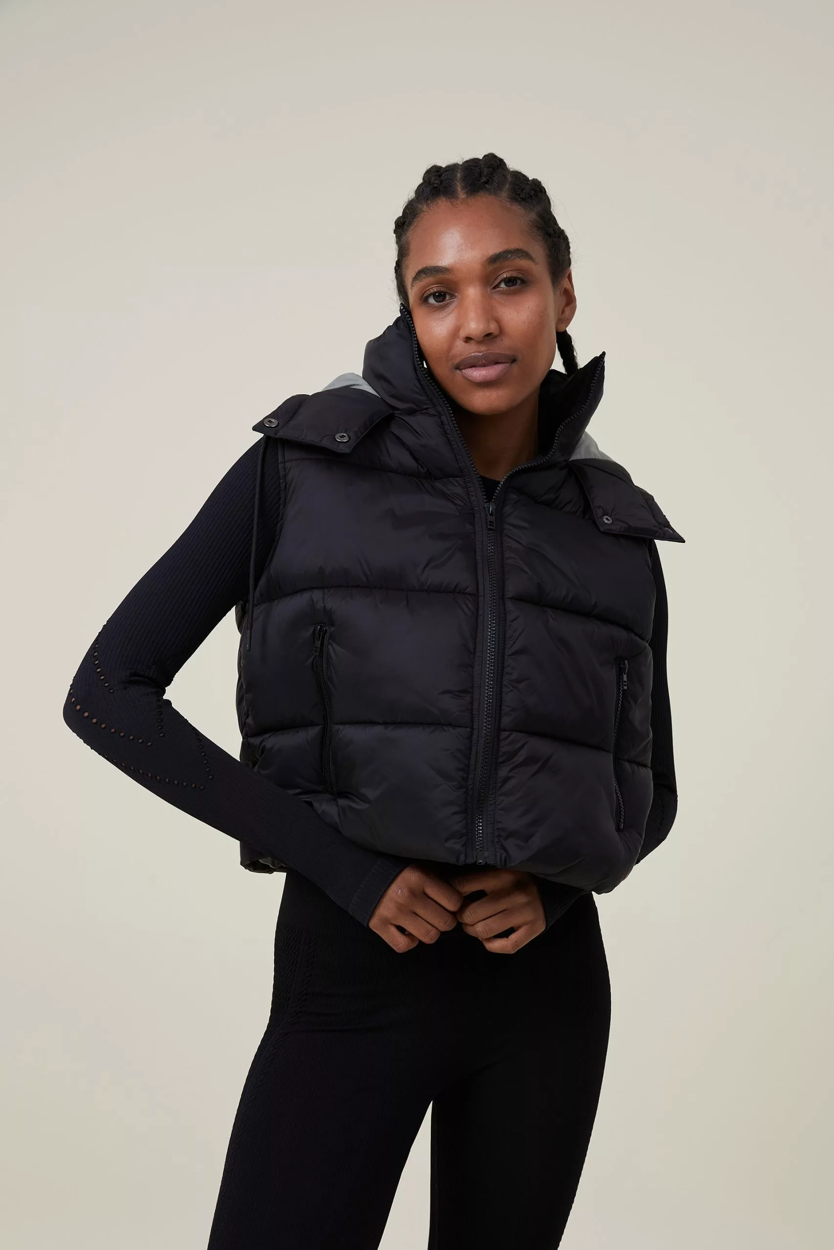 Body The Recycled Mother Hooded Puffer Vest - Image 3
