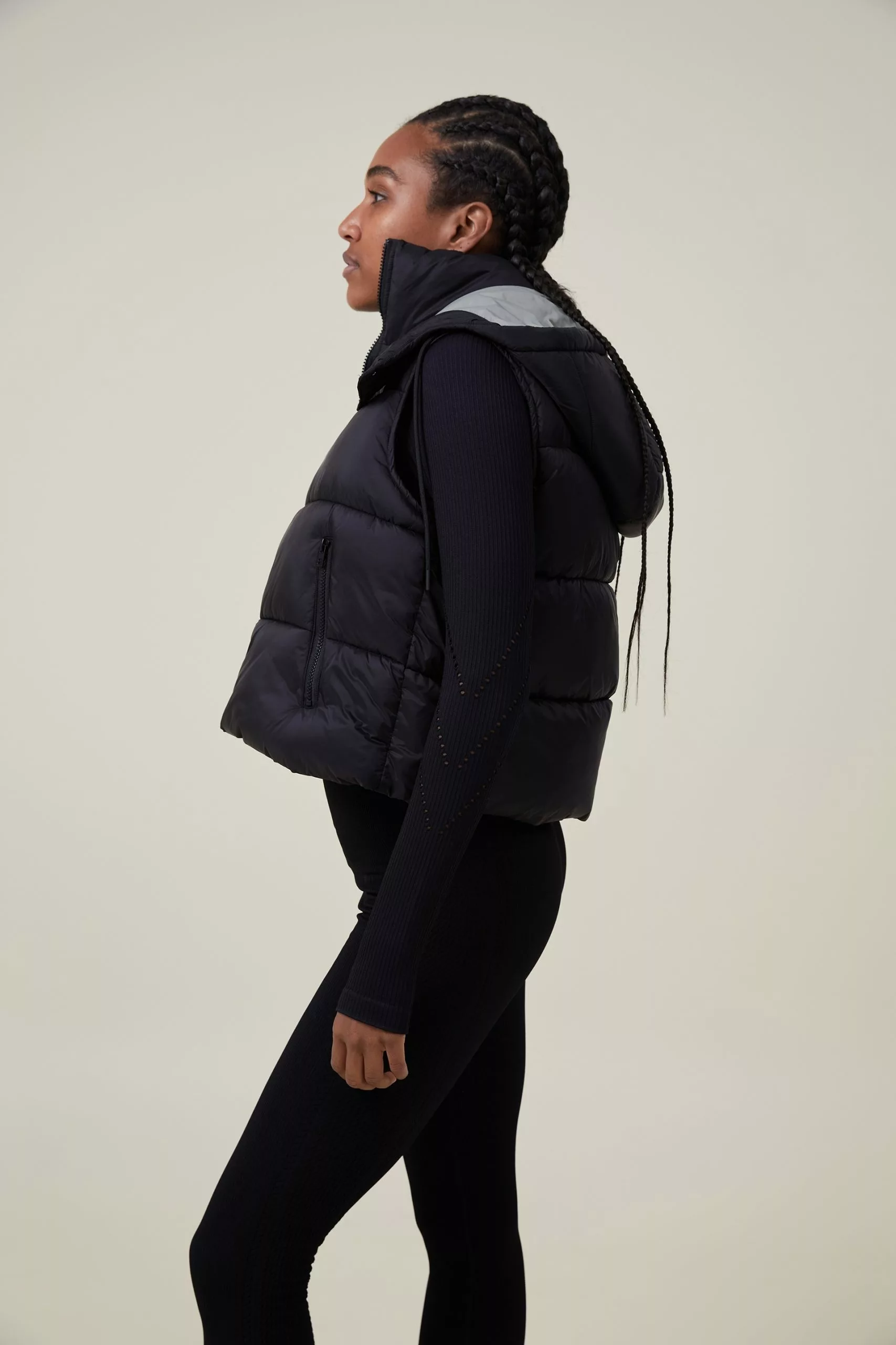 Body The Recycled Mother Hooded Puffer Vest - Image 4