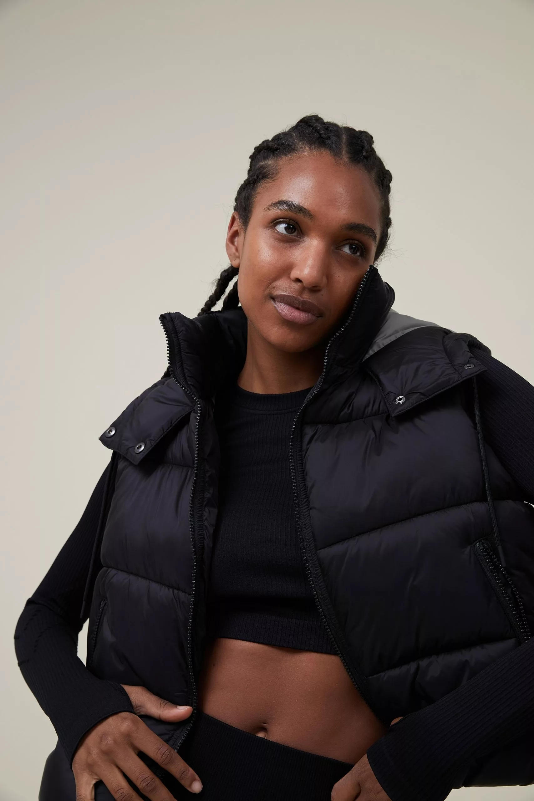 Body The Recycled Mother Hooded Puffer Vest - Image 5