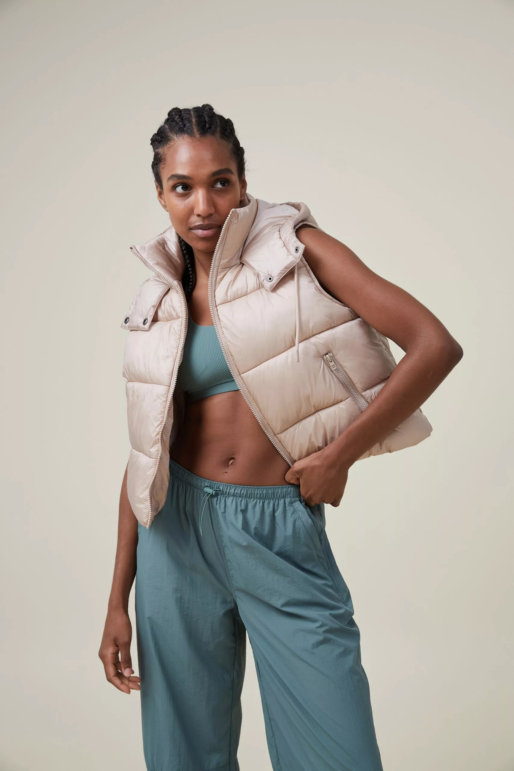 Body The Recycled Mother Hooded Puffer Vest - Image 5