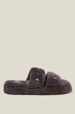 Body Luxe Plush Fur Slipper