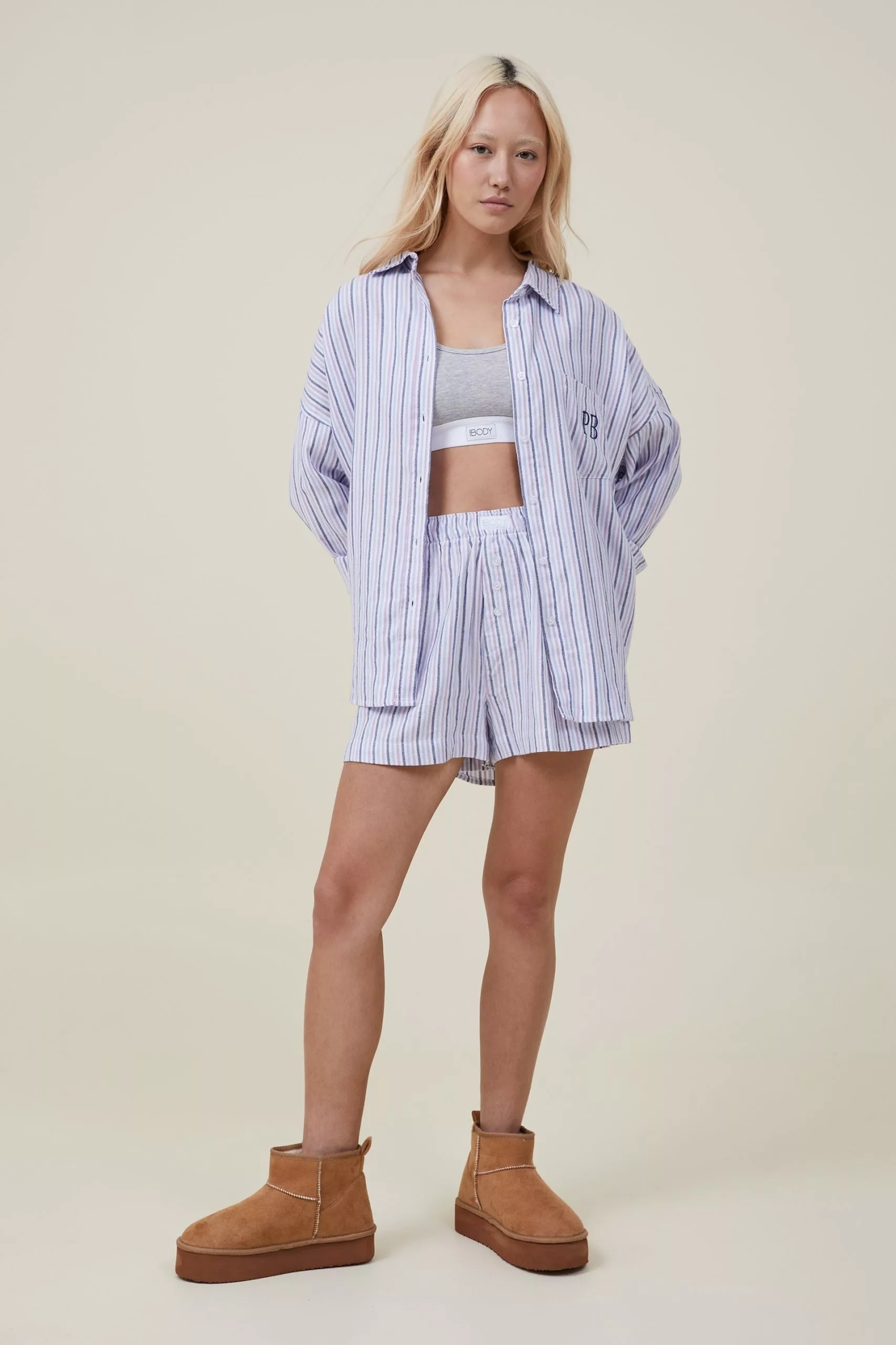 Body Personalised Flannel Boyfriend Long Sleeve Shirt - Image 2