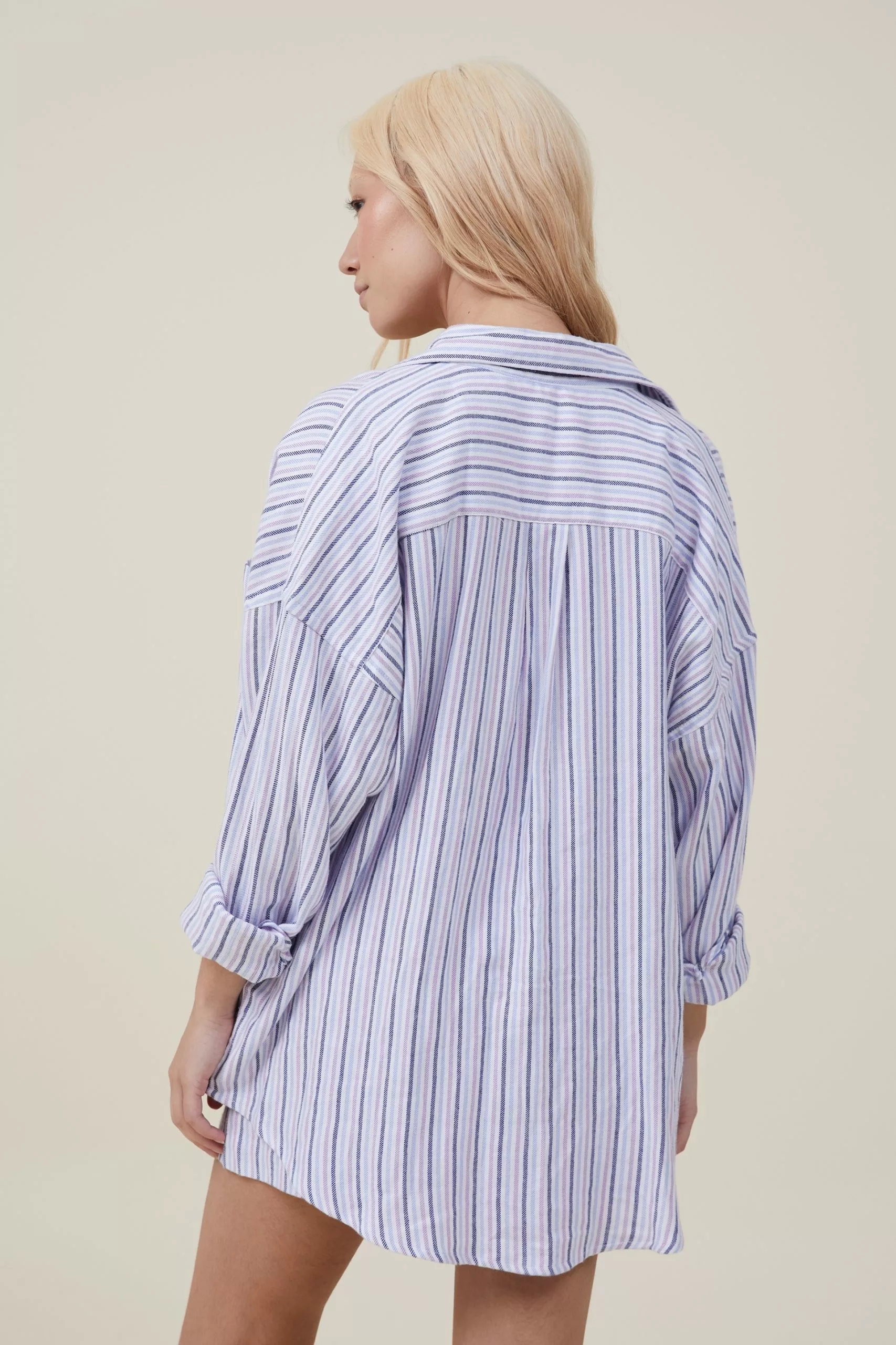 Body Personalised Flannel Boyfriend Long Sleeve Shirt - Image 3