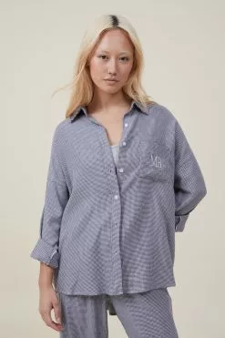 Body Personalised Flannel Boyfriend Long Sleeve Shirt