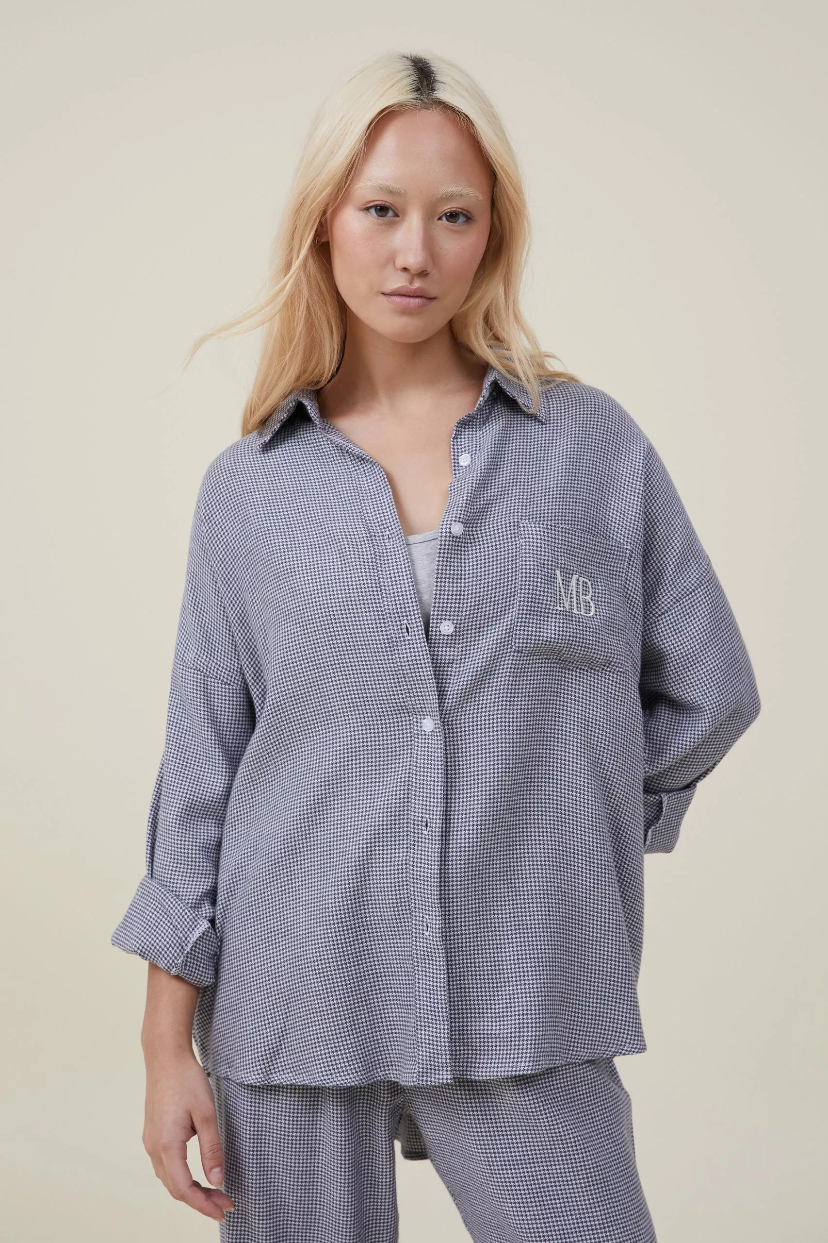 Body Personalised Flannel Boyfriend Long Sleeve Shirt