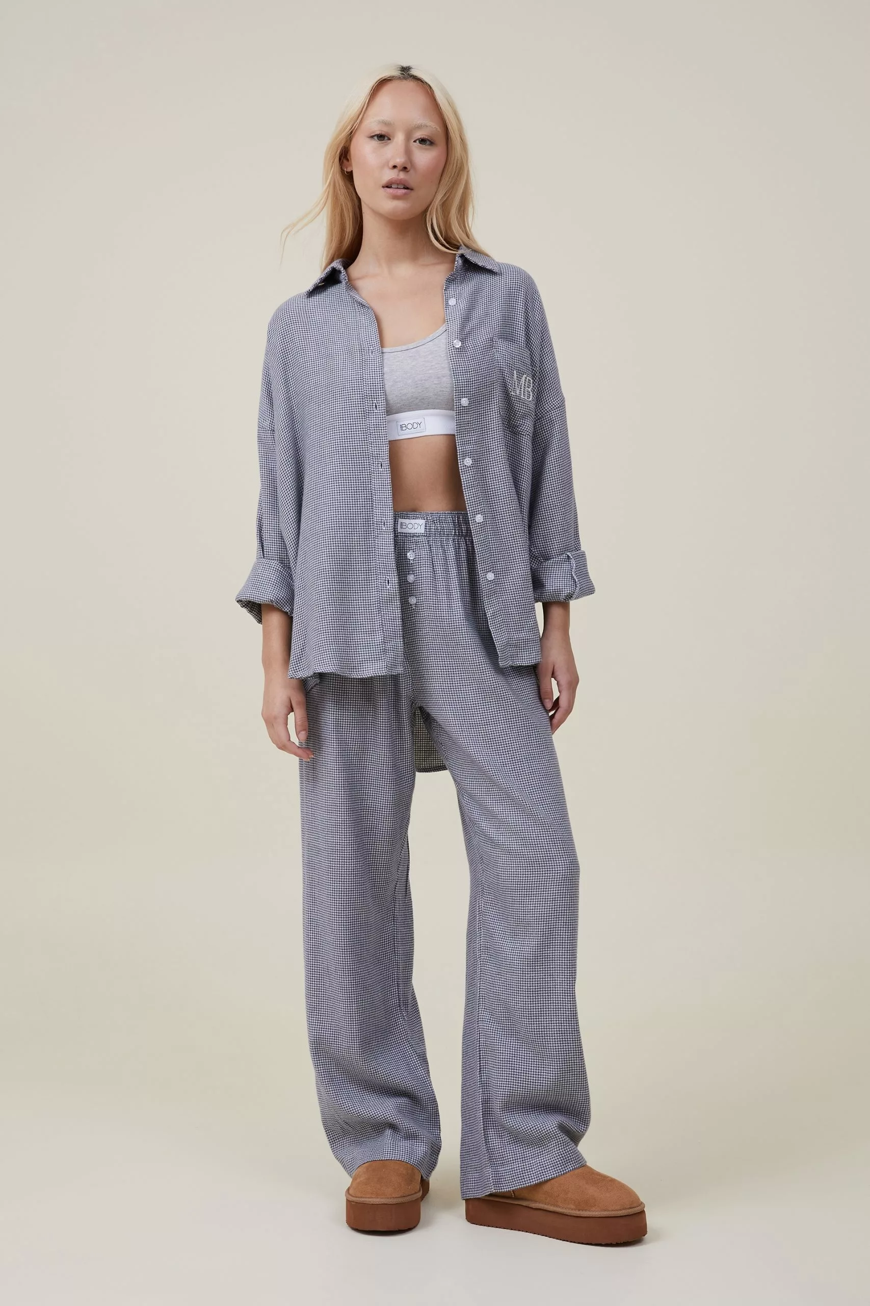 Body Personalised Flannel Boyfriend Long Sleeve Shirt - Image 4