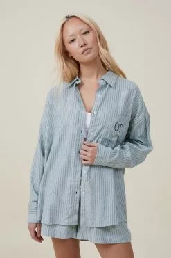 Body Personalised Flannel Boyfriend Long Sleeve Shirt