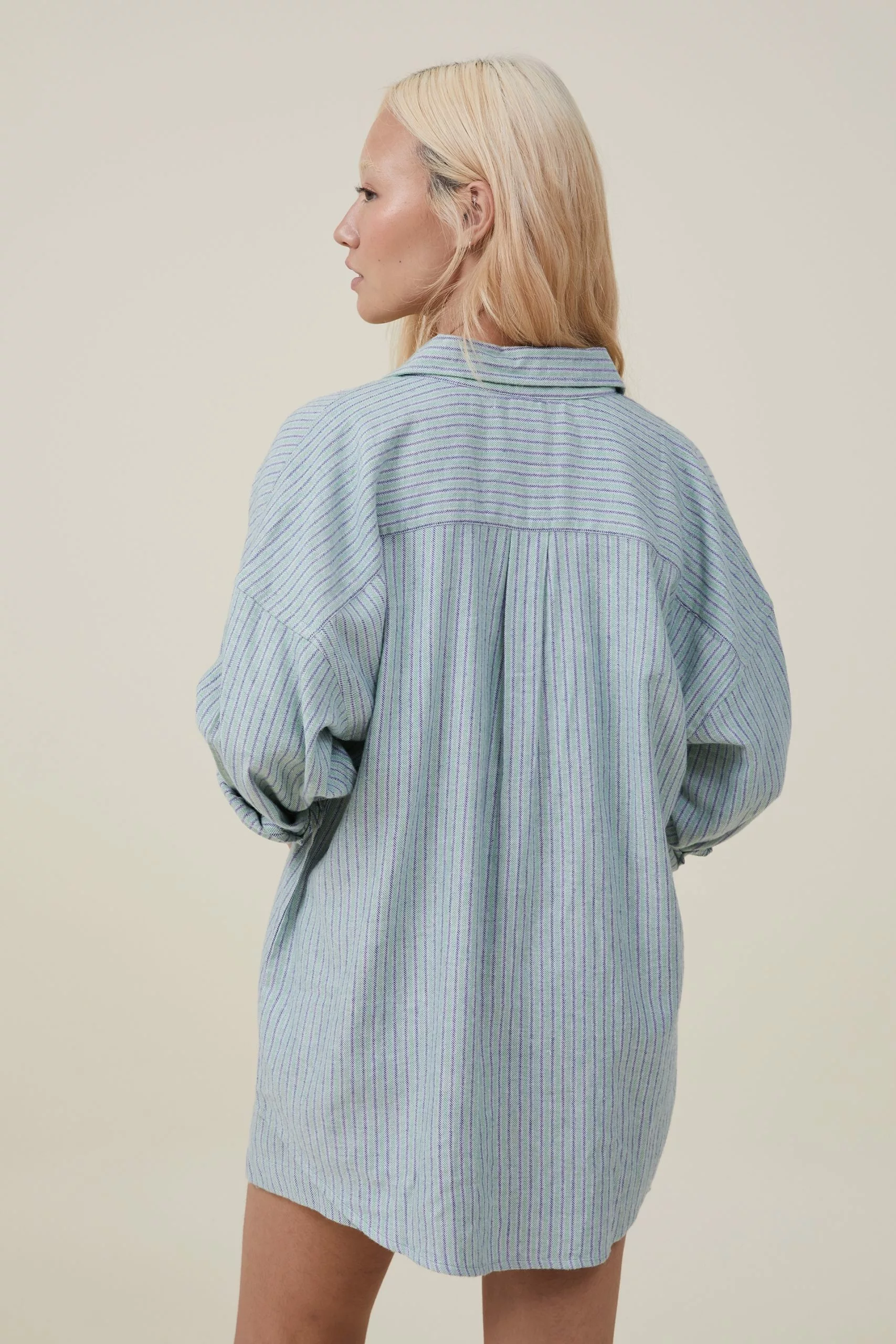 Body Personalised Flannel Boyfriend Long Sleeve Shirt - Image 3