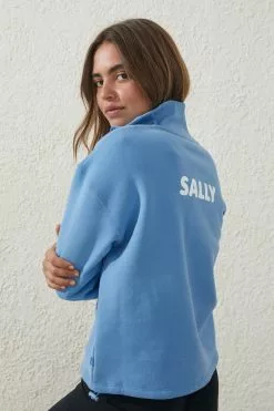 Body Personalised Plush Rib Half Zip Jumper