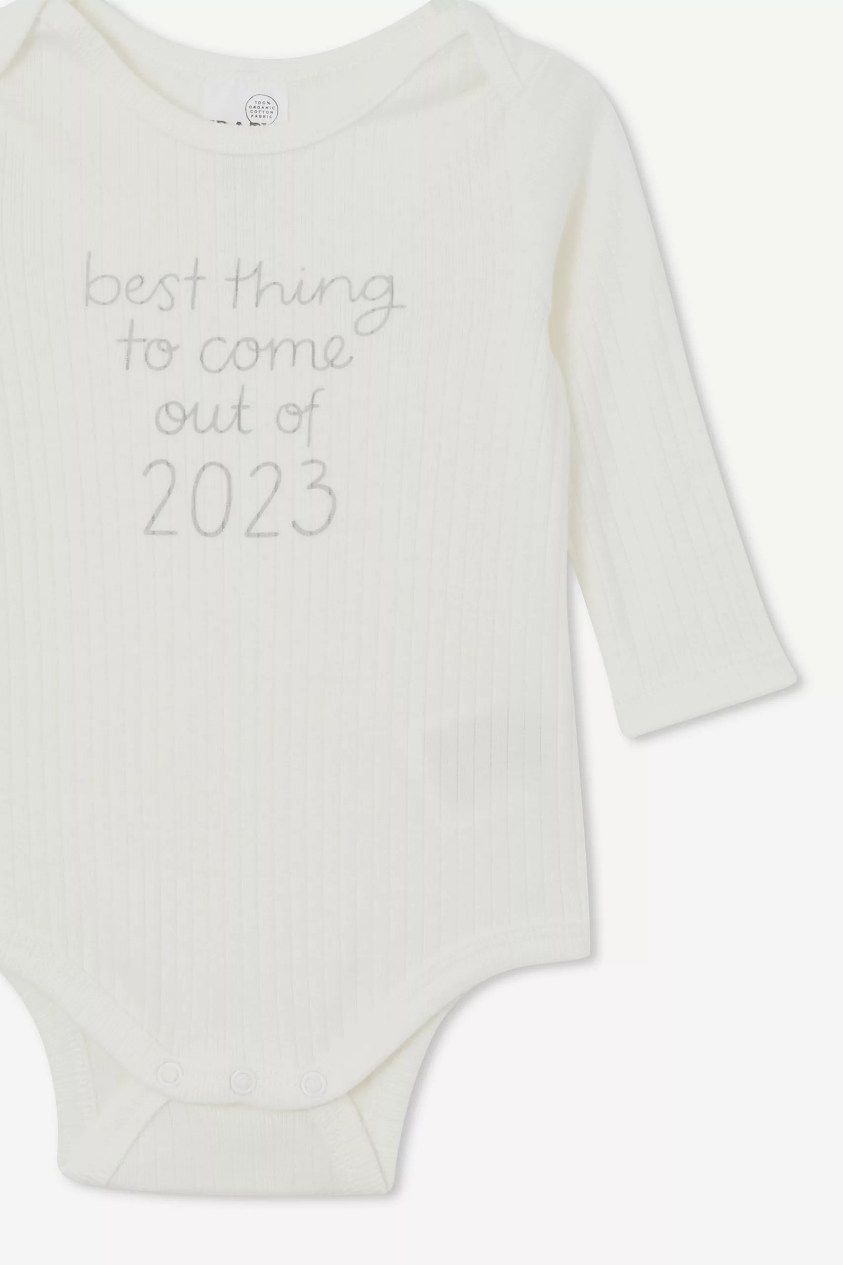 Organic Newborn Long Sleeve Bubbysuit - Image 2