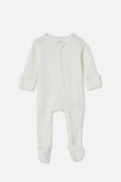Organic Newborn Zip Through Romper