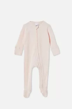Organic Newborn Zip Through Romper