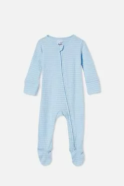 Organic Newborn Zip Through Romper
