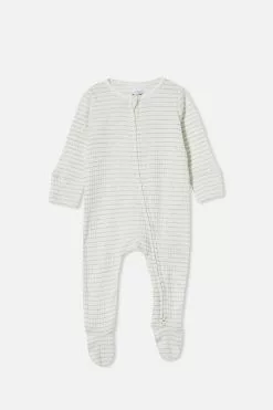 Organic Newborn Zip Through Romper