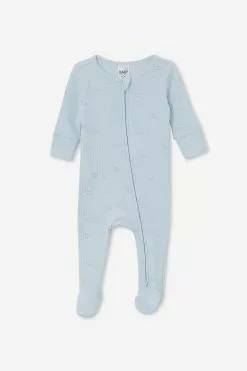Organic Newborn Zip Through Romper