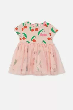 Phoebe Short Sleeve Tulle Dress