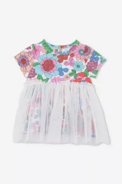 Phoebe Short Sleeve Tulle Dress