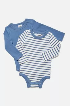 2 Pack Essentials Long Sleeve Bubbysuit