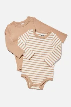 2 Pack Essentials Long Sleeve Bubbysuit