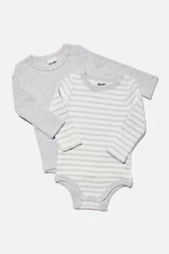 2 Pack Essentials Long Sleeve Bubbysuit